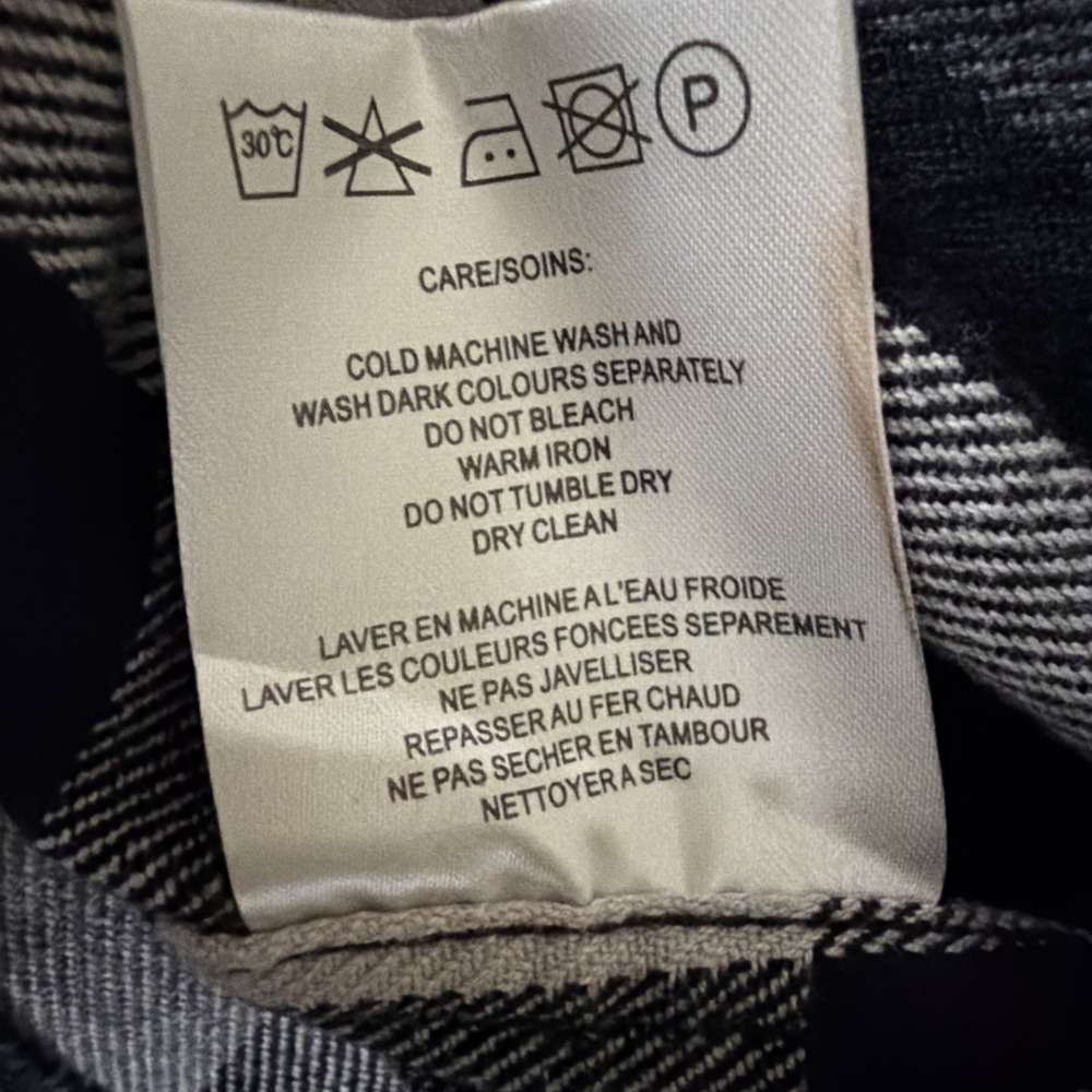 Womens Penfield M Flannel Black Plaid Double Flap Pockets LOGO Hudson Laundry Co - Picture 12 of 14